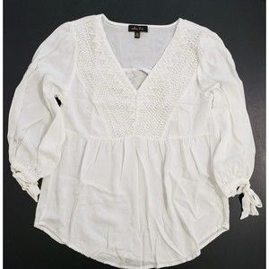 Melissa Paige V-neck Long Sleeve with Ties; Size Medium